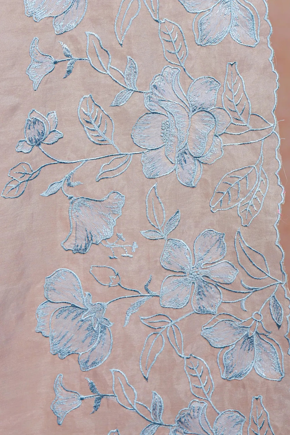 Powder Blue Organza Saree