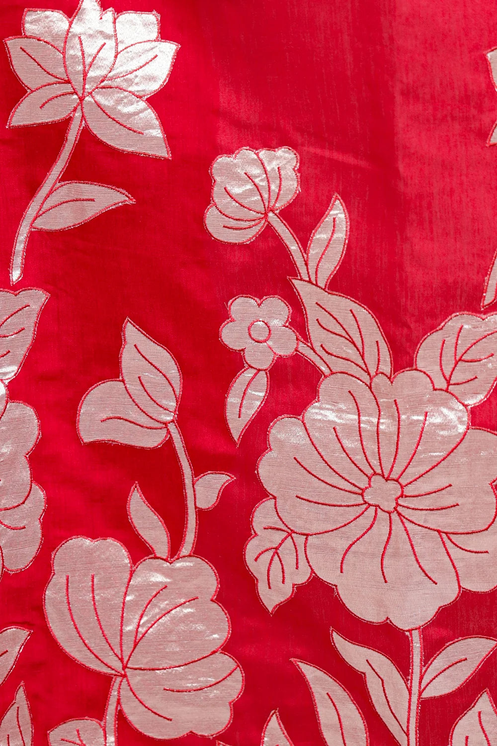 Apple Red Organza Saree