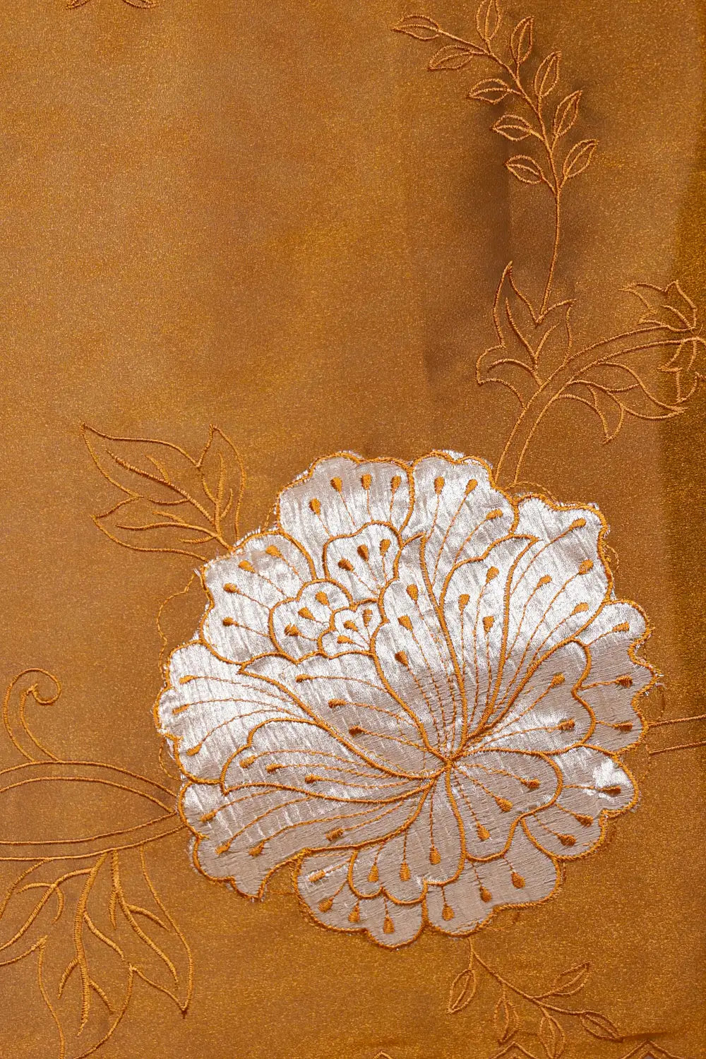 Honey Color Tissue Organza Saree