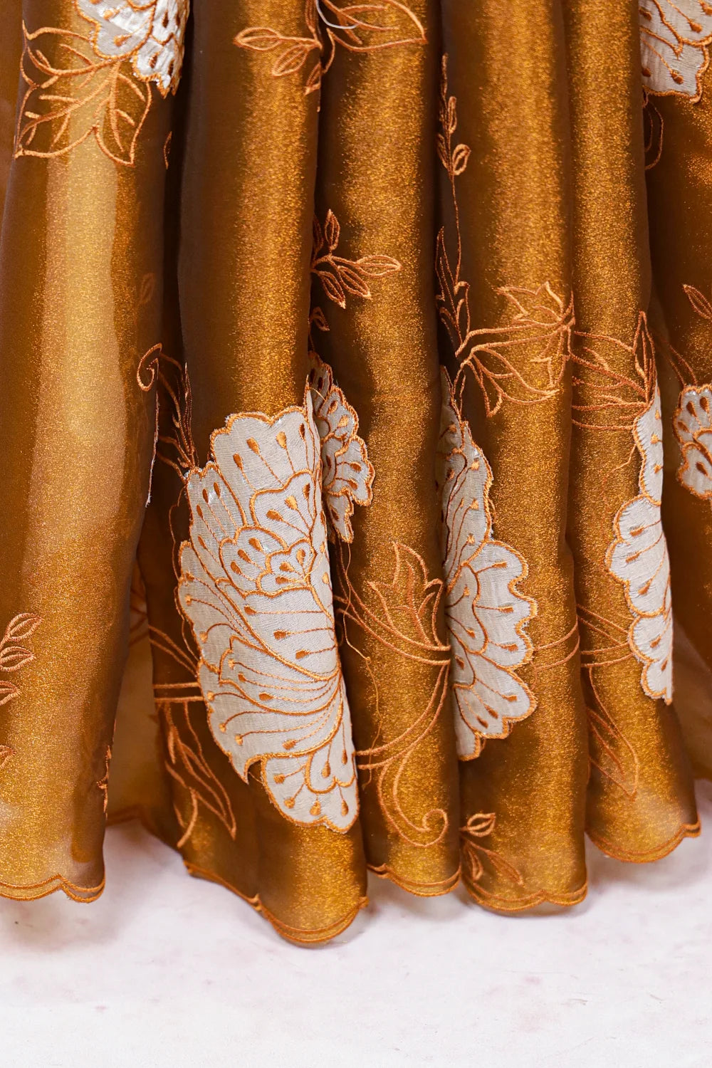 Honey Color Tissue Organza Saree
