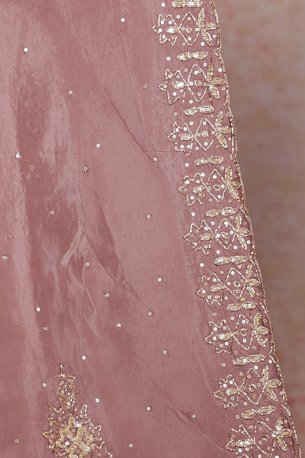 Pastel Lavender Organza Saree