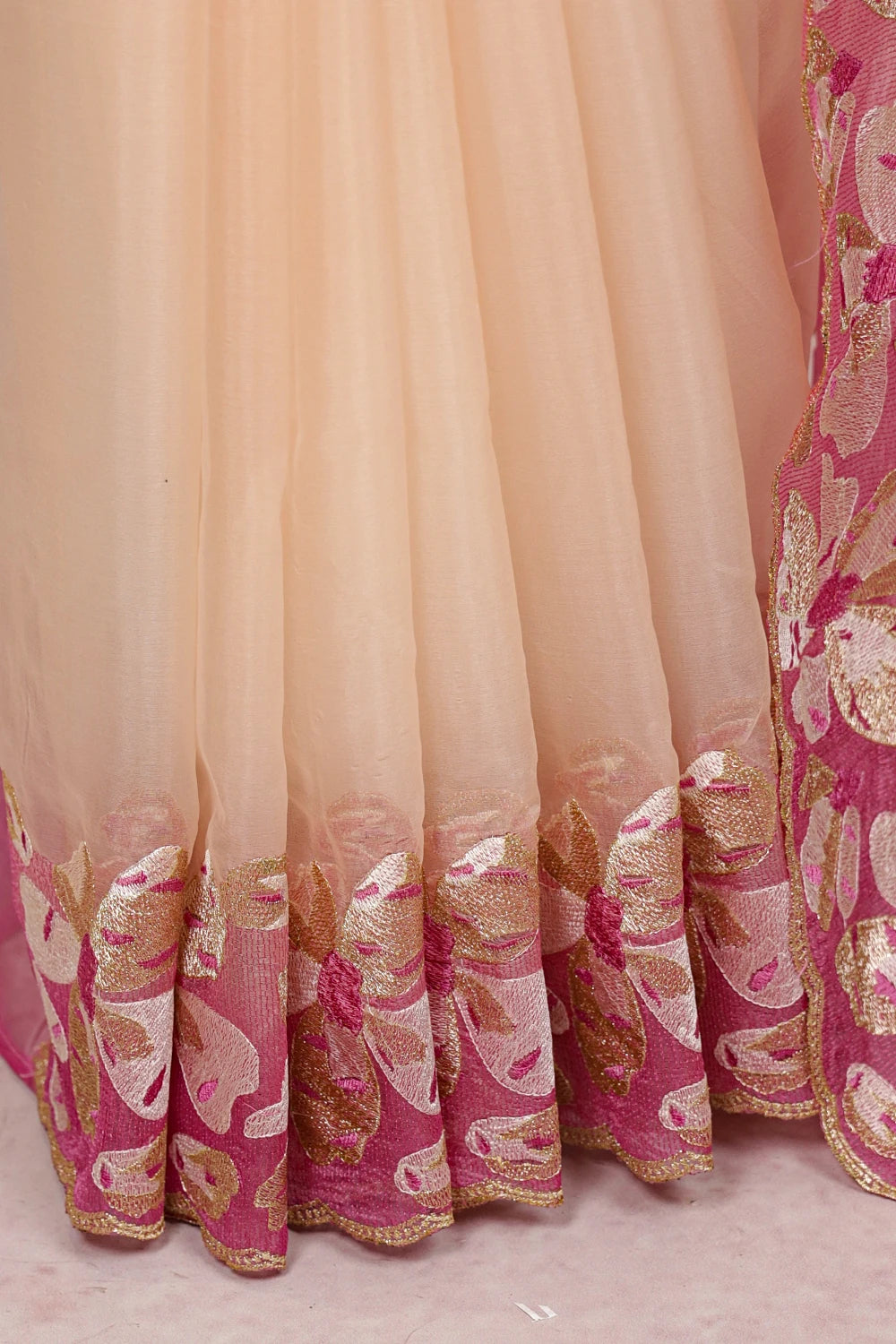 Milk Rose Organza Saree
