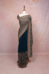 Peacock Green Georgette Saree - Seematti