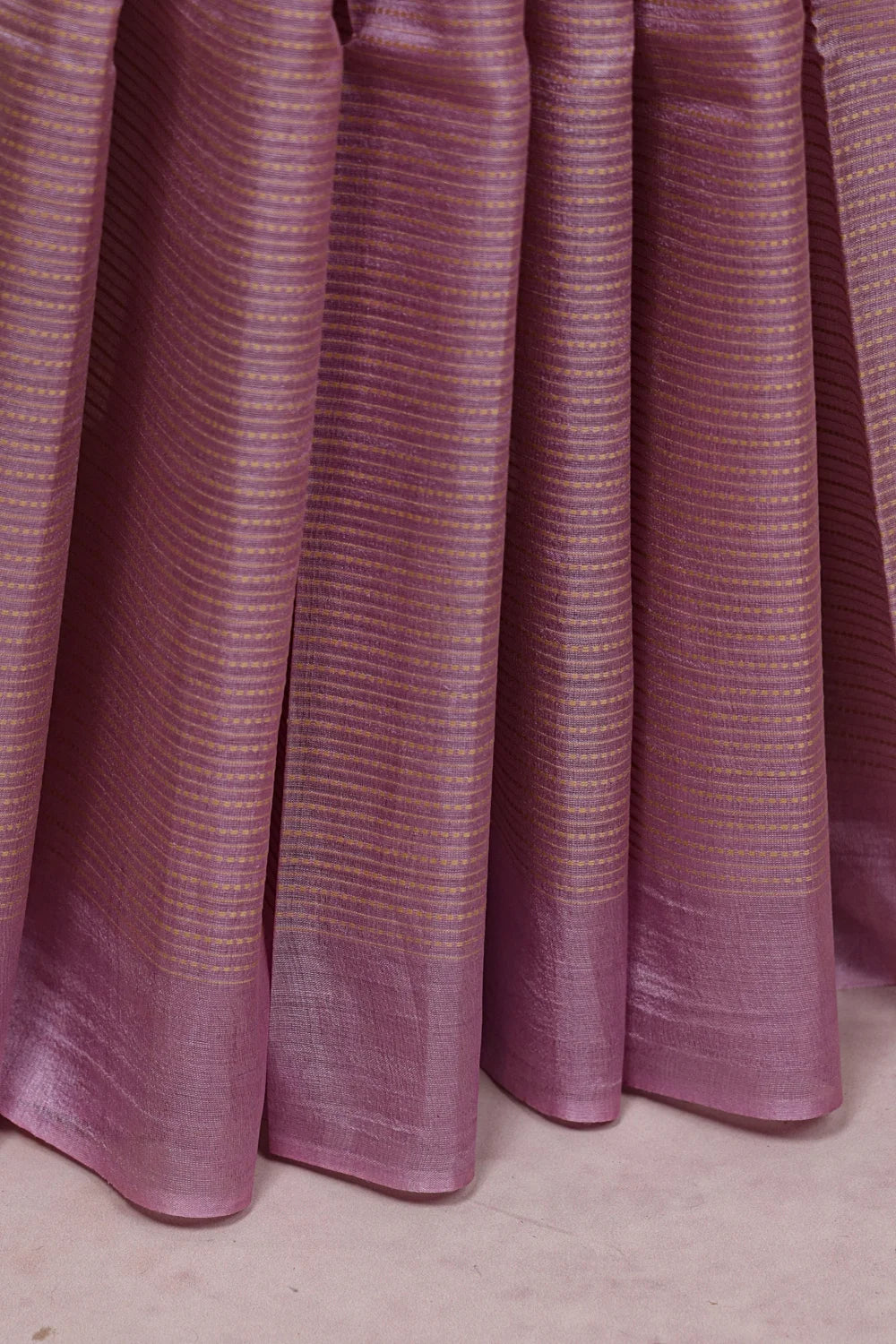 Lavender Tussar Silk Saree - Seematti