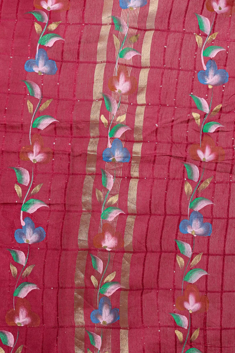Baby Pink Cotton Saree
