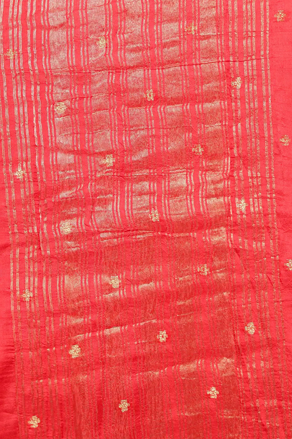 Red Semi Banarasi Saree