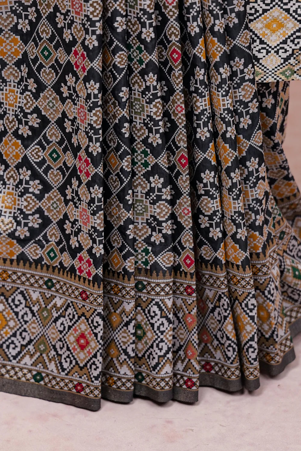 Black Semi Silk Saree