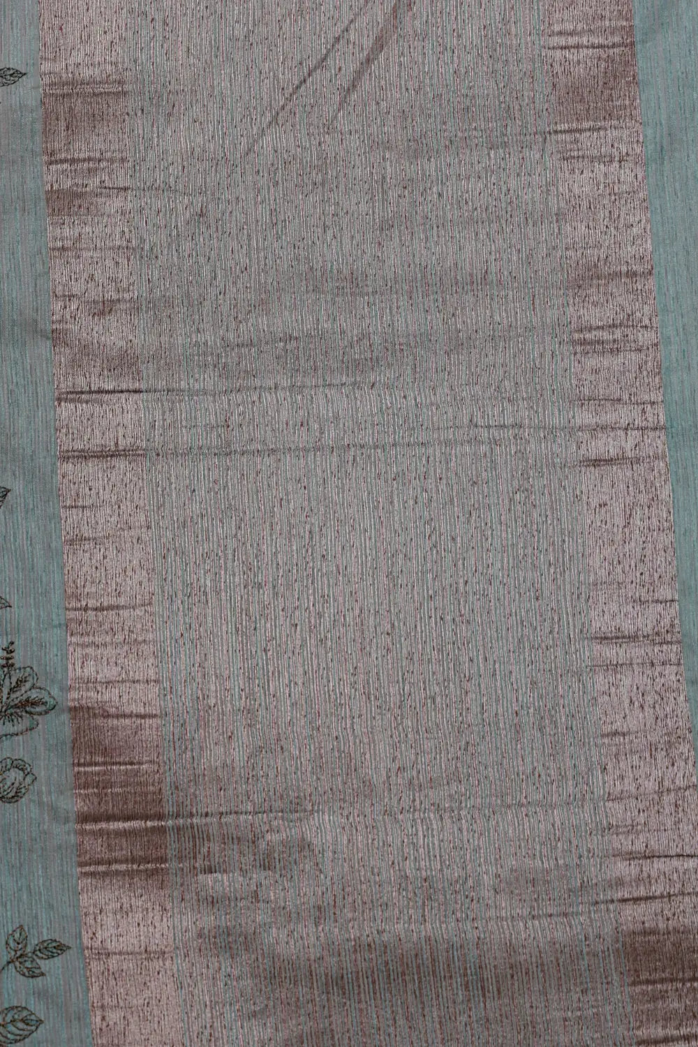 Aqua Blue Jute Banarasi Saree