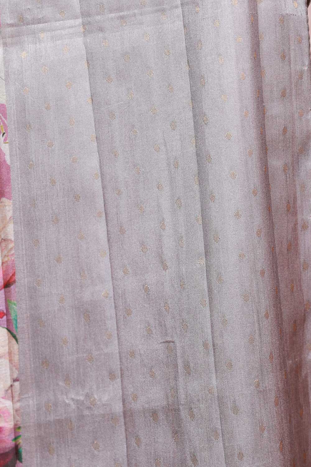 Ash Semi Tussar Saree