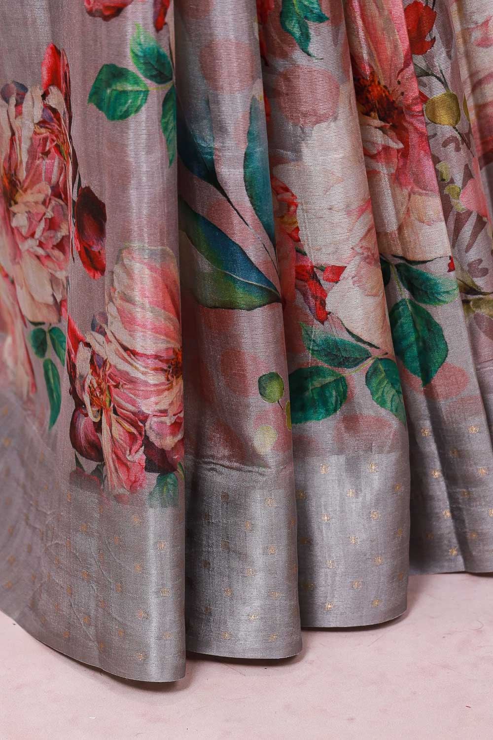 Ash Semi Tussar Saree