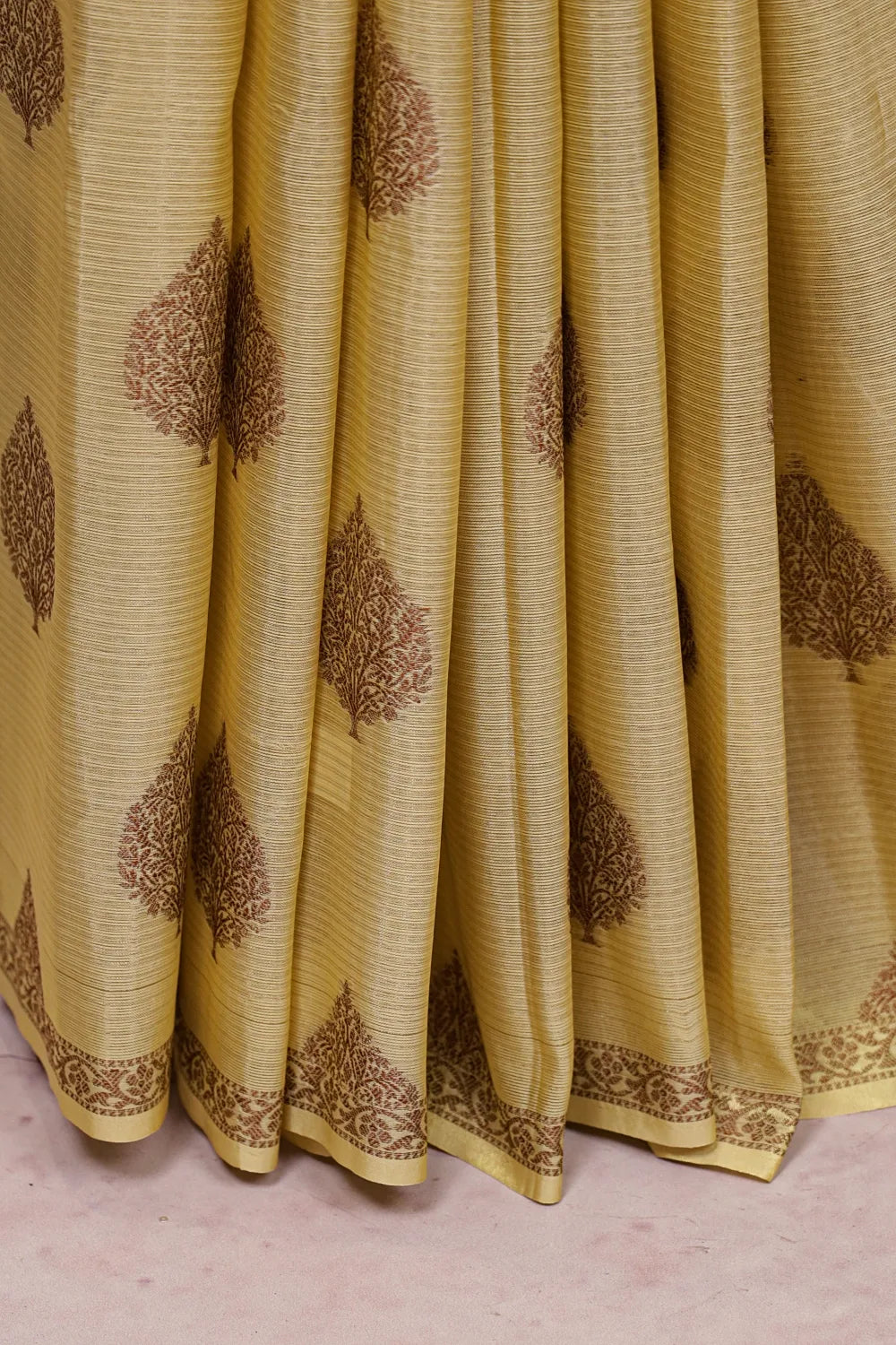 Gold Semi Tissue Saree