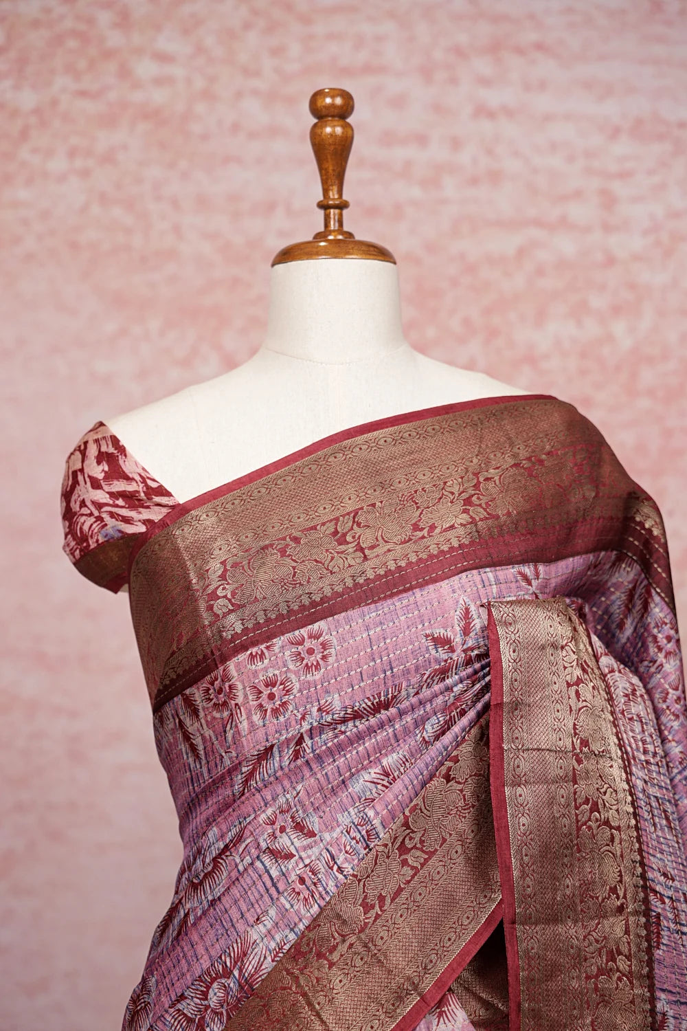 Pink Semi Silk Saree