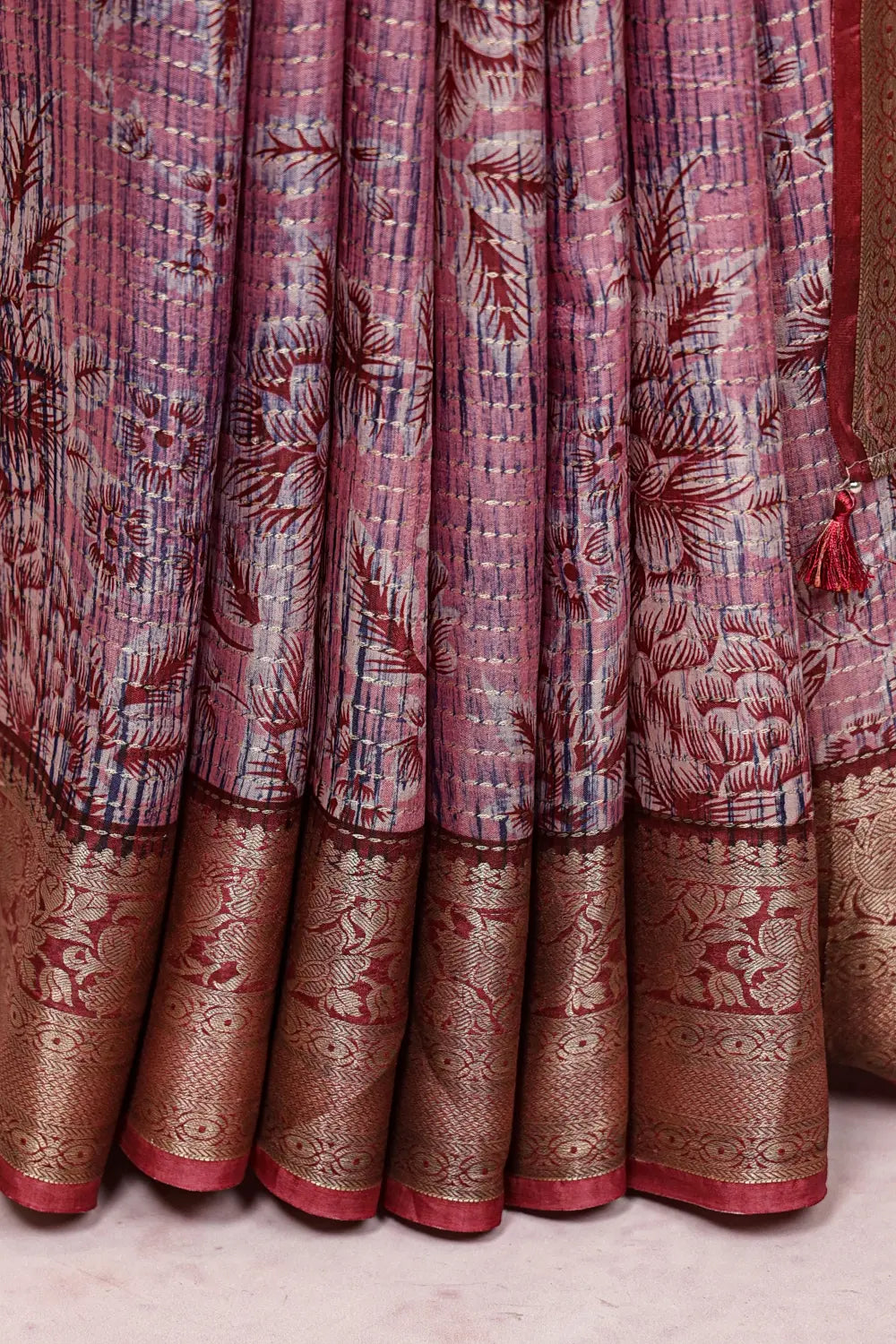 Pink Semi Silk Saree