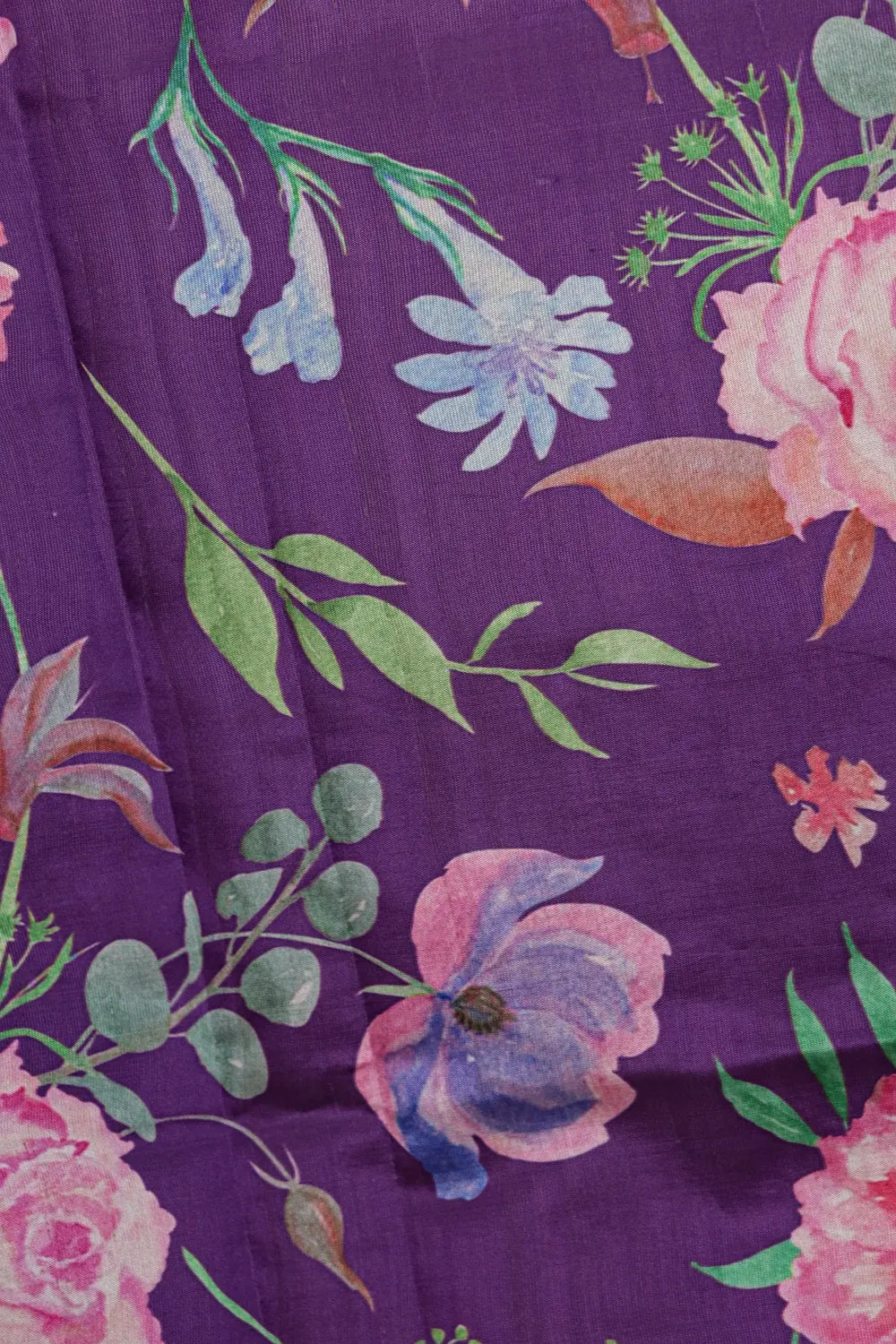 Violet Semi Silk Saree