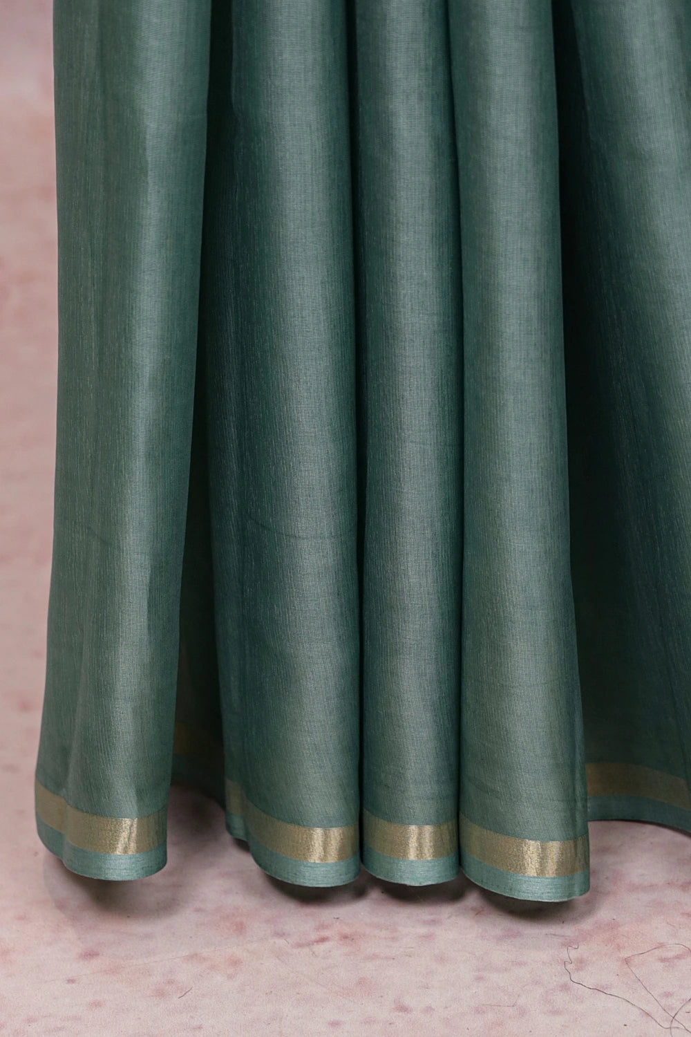 Sea Green Semi Tussar saree