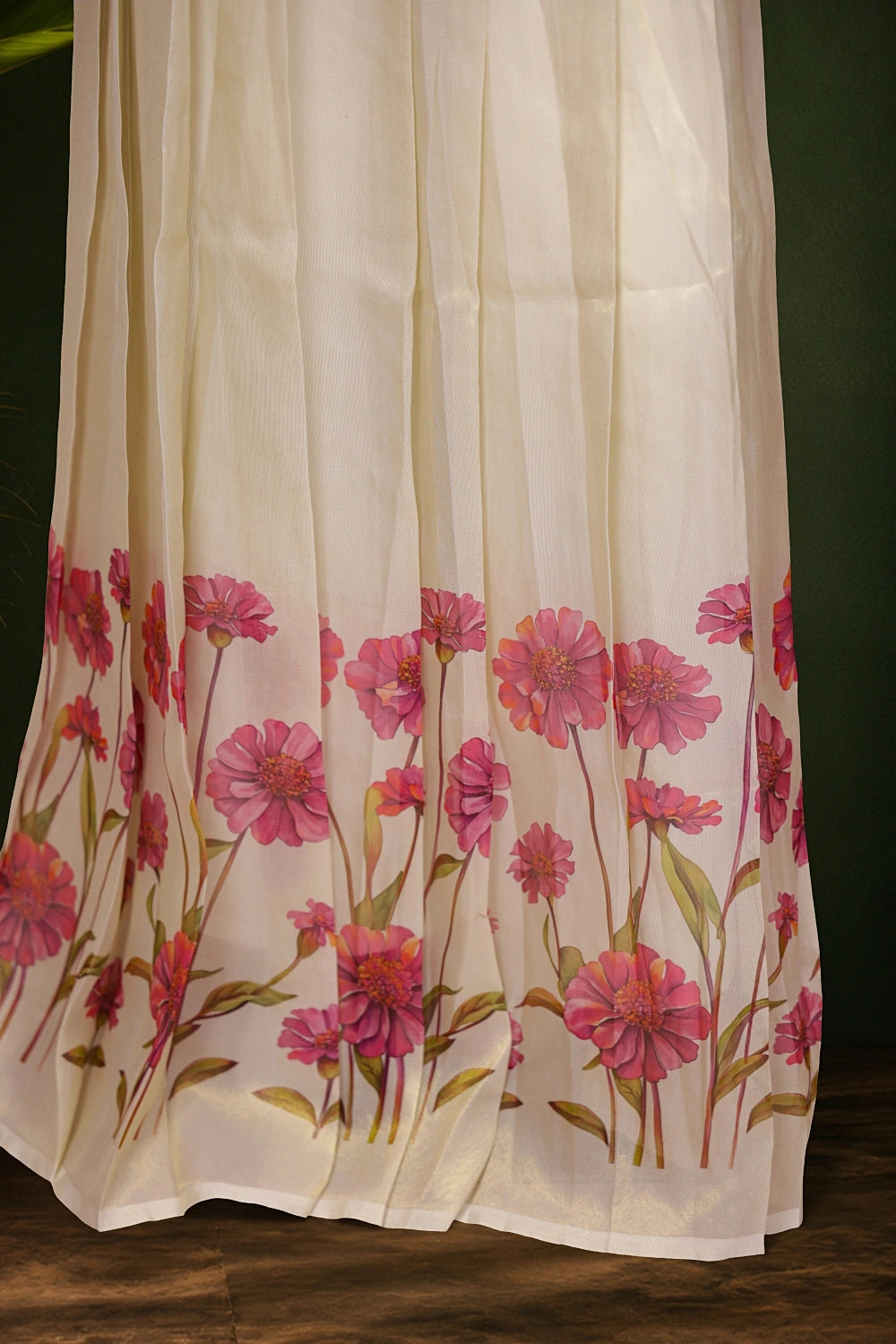 Girls Wine Color Top With Cream Skirt