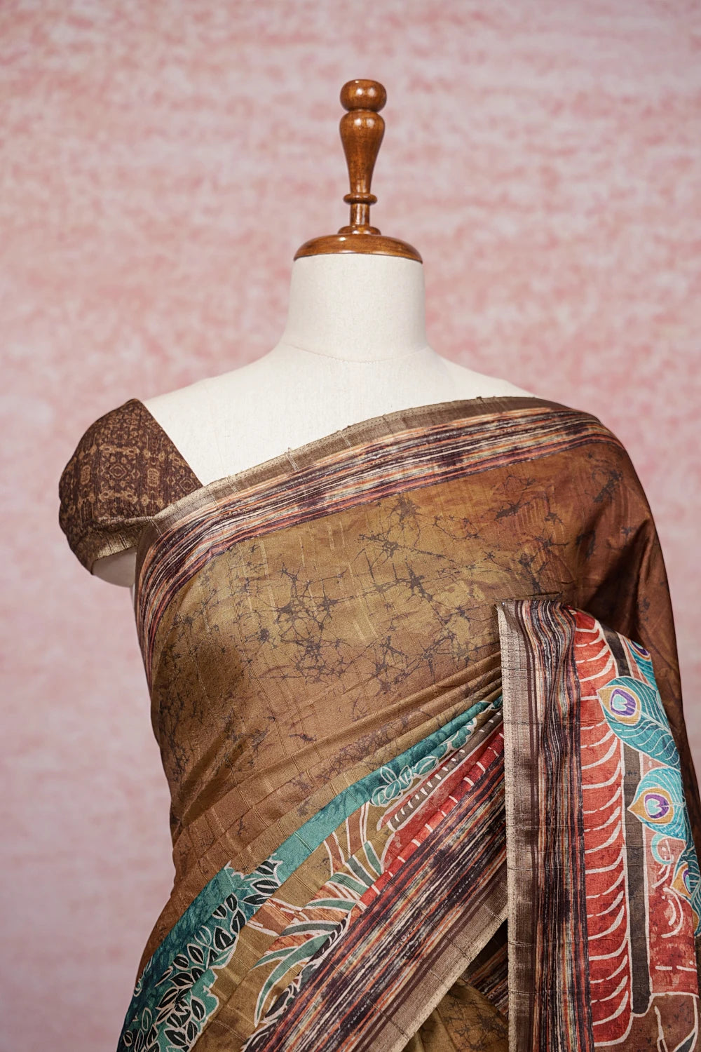 Multi Color Semi Tussar Saree