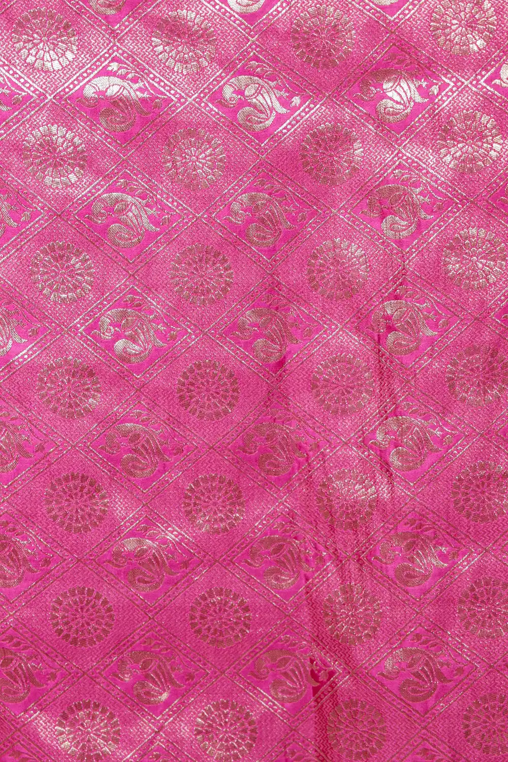 Magenta Semi Banarsi Saree