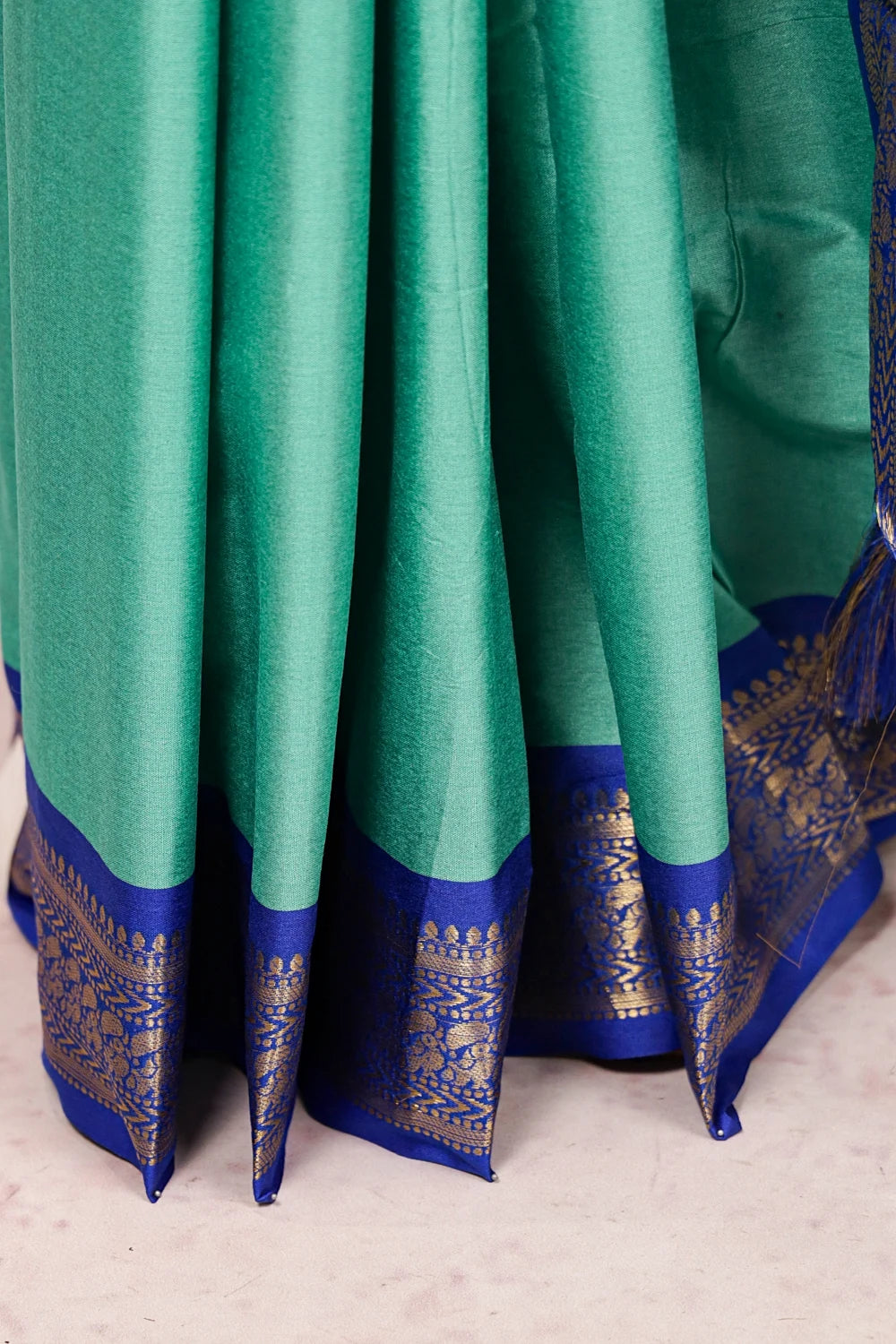 Green Semi Tussar Saree