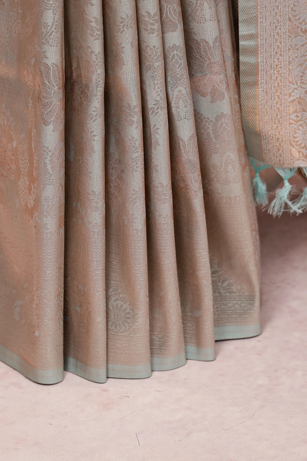 Powder Blue Semi Tissue Saree