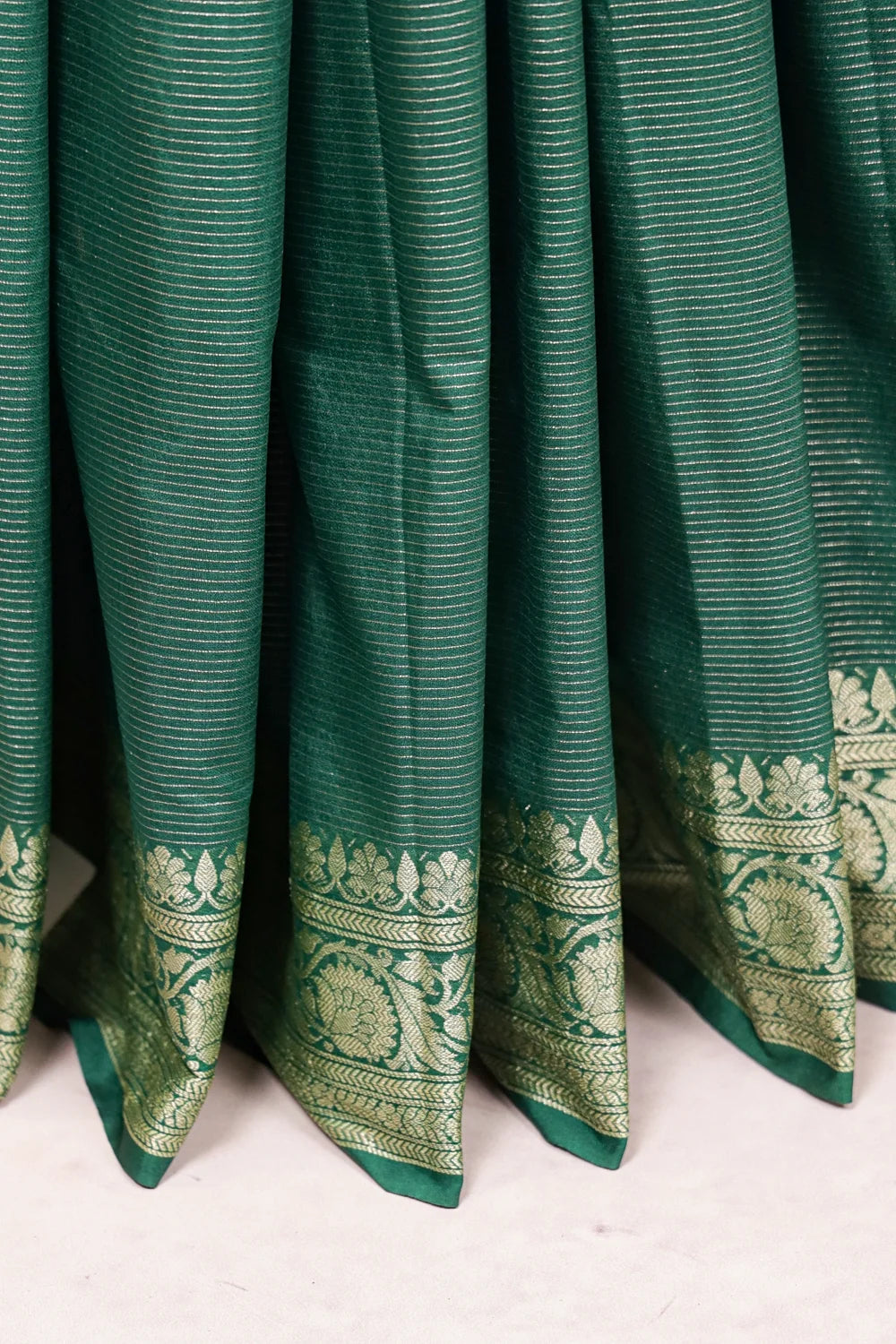 Green Semi Banarasi Saree