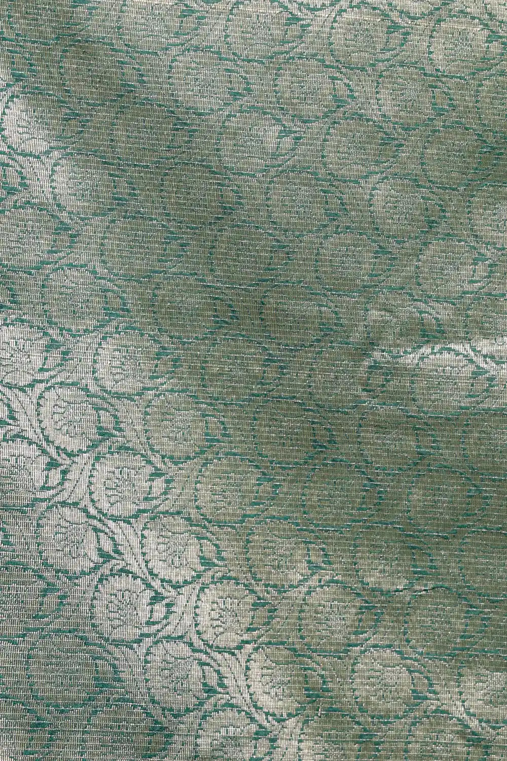 Green Semi Banarasi Saree