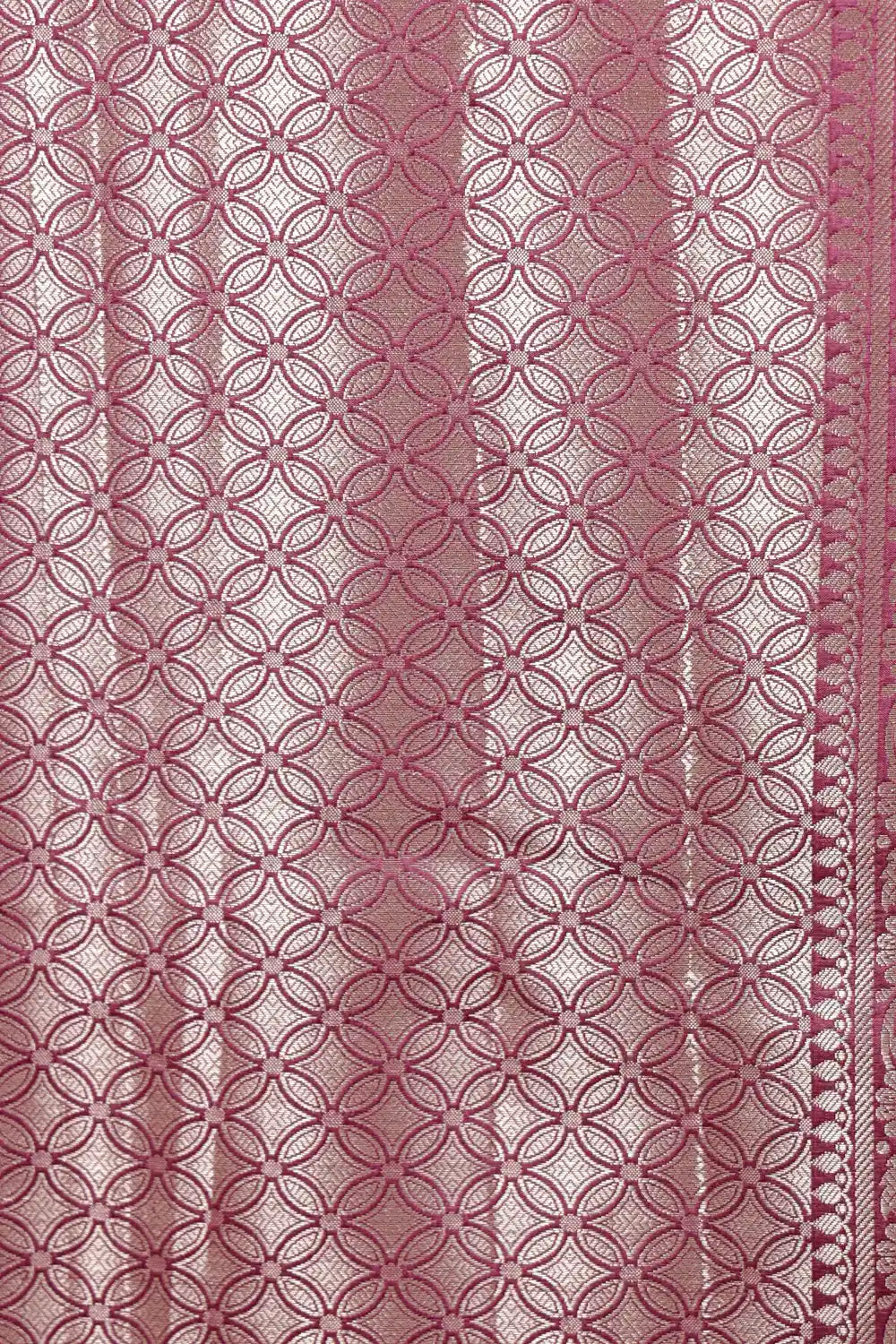 Onion Pink Jute Banarasi Saree