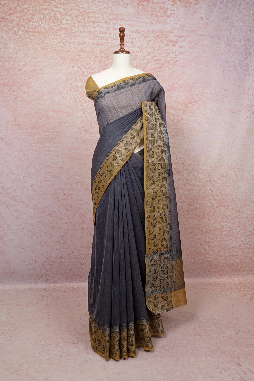 Grey Jute Banarasi Saree