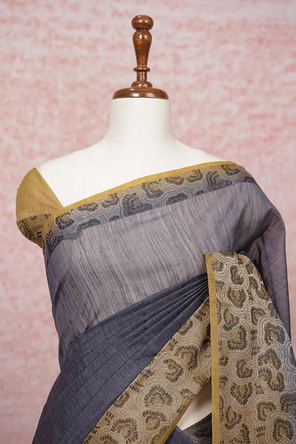 Grey Jute Banarasi Saree