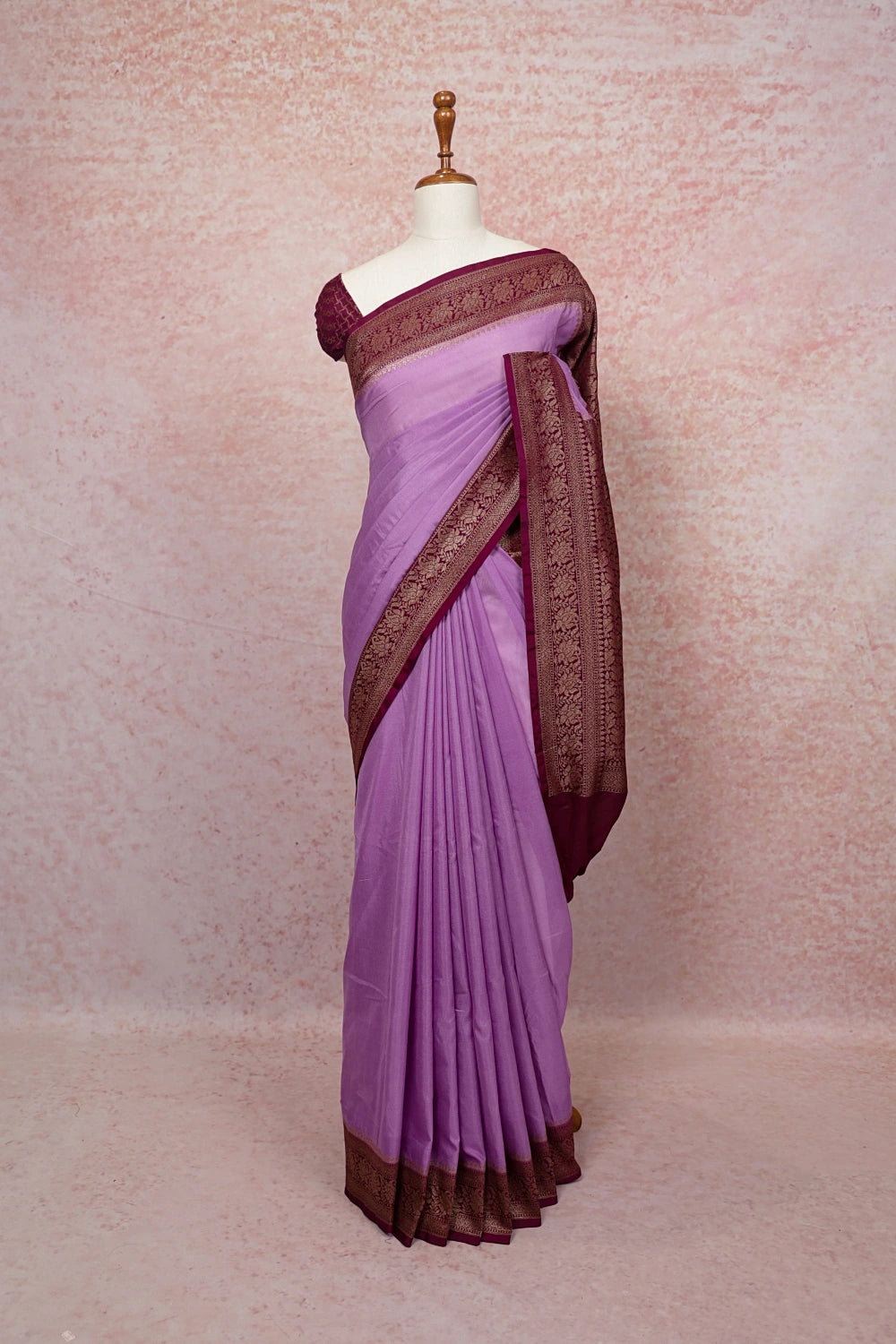 Lavender Chiffon Saree