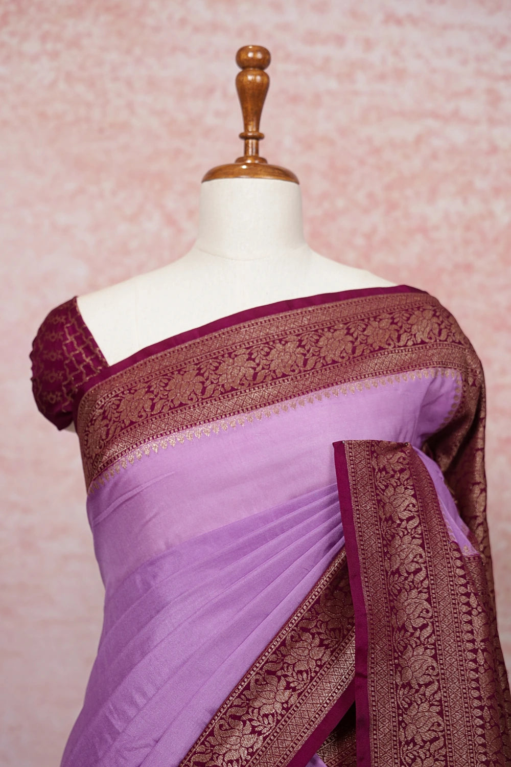 Lavender Chiffon Saree