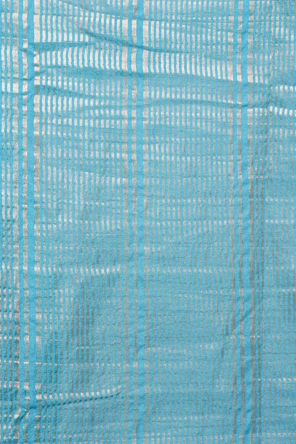 Dark Sky Blue Chiffon Saree