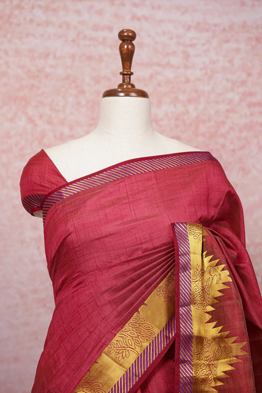Maroon Art Silk Saree