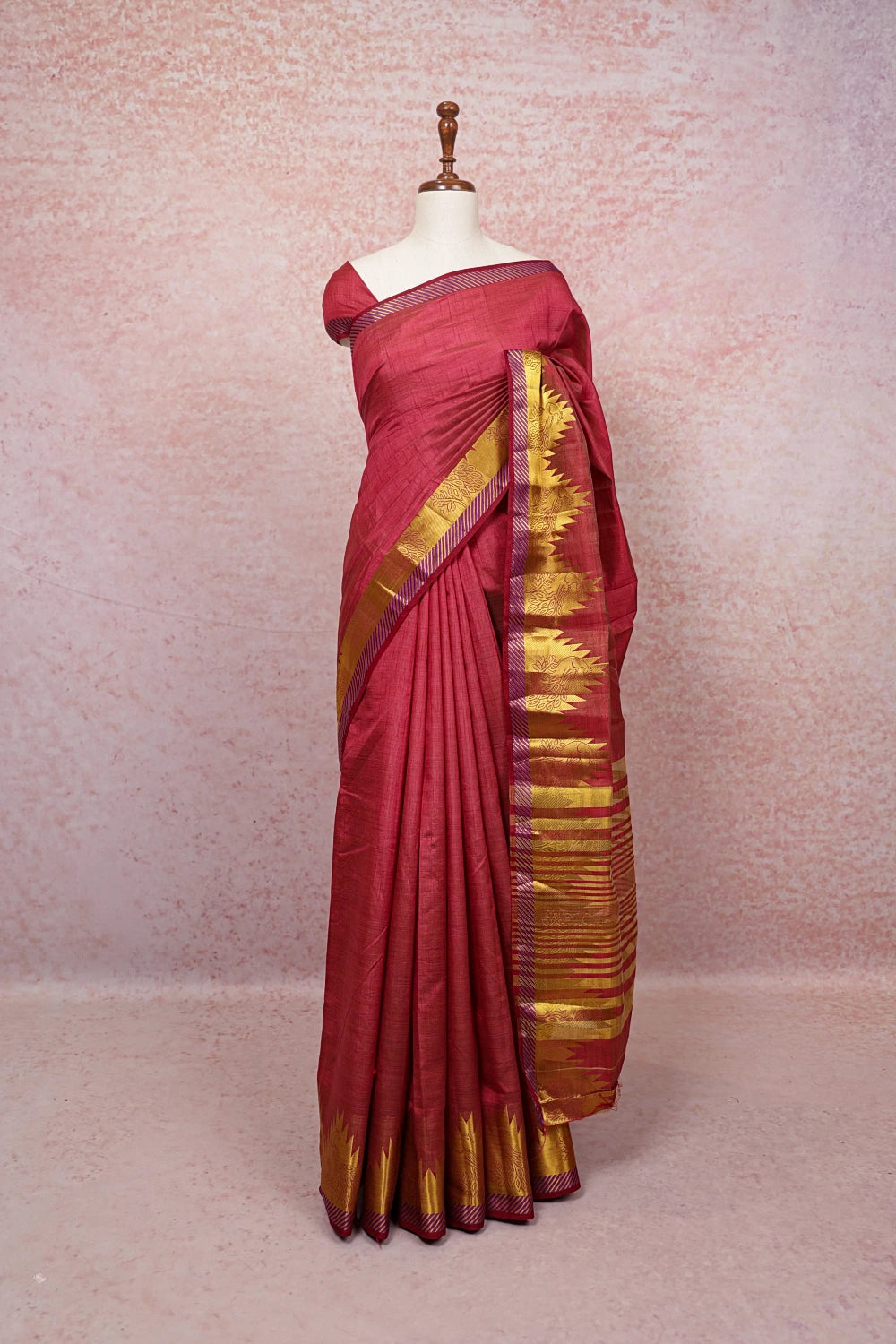 Maroon Art Silk Saree