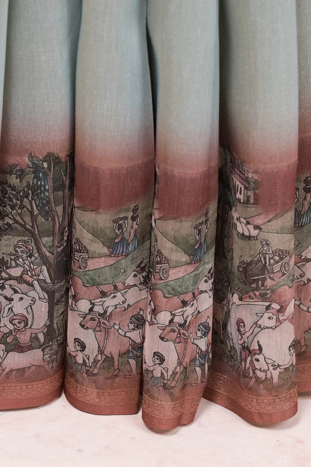 Ash Semi Tissue Saree