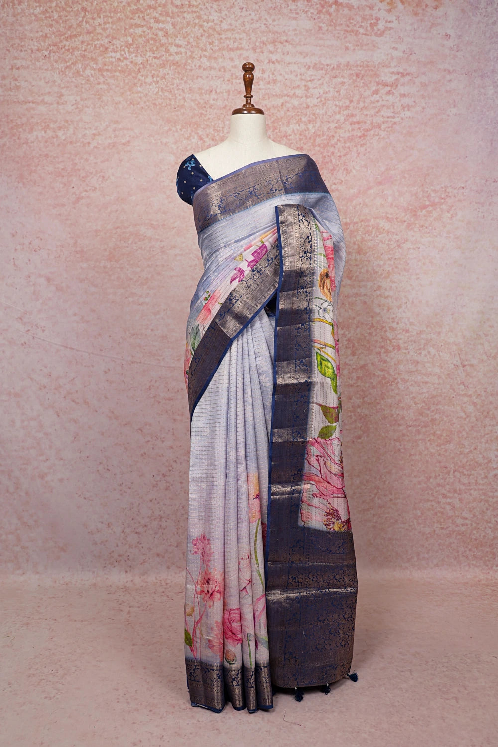 Multi Color Semi Tussar Saree