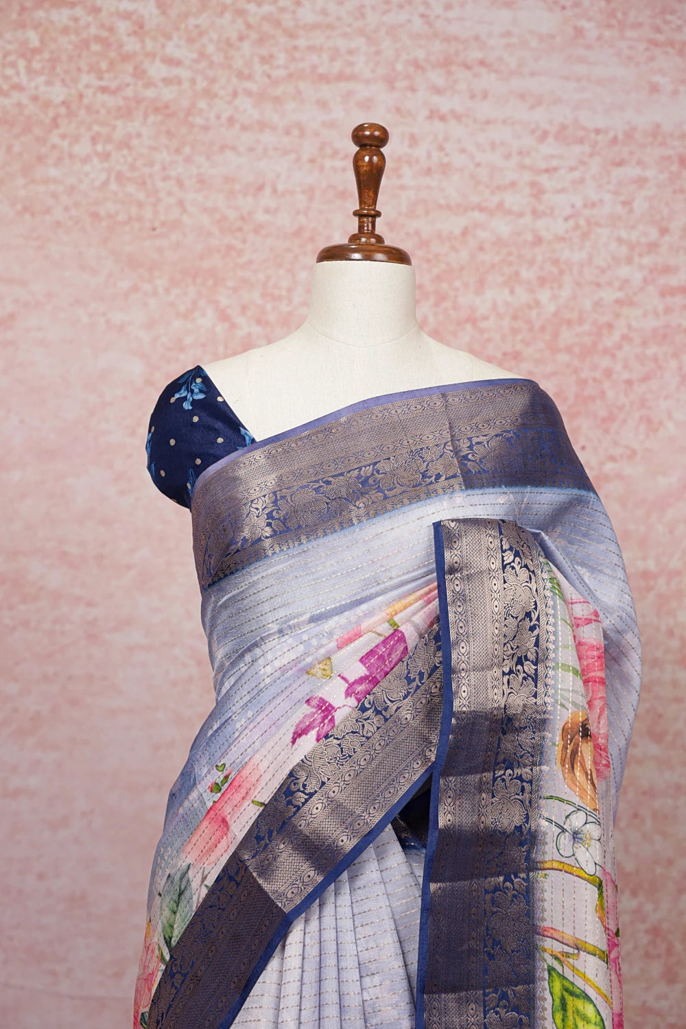 Multi Color Semi Tussar Saree