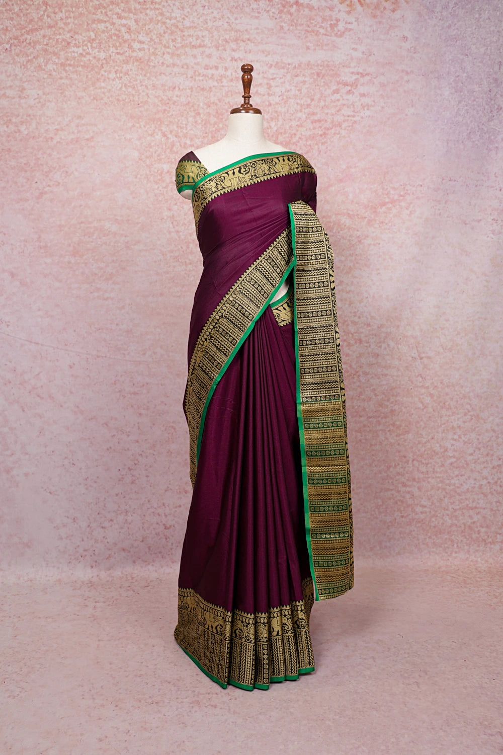 Purple Soft Cotton Saree