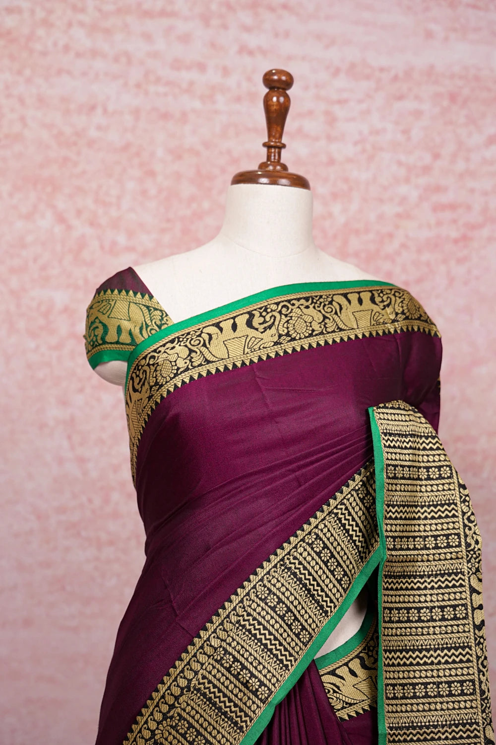 Purple Soft Cotton Saree