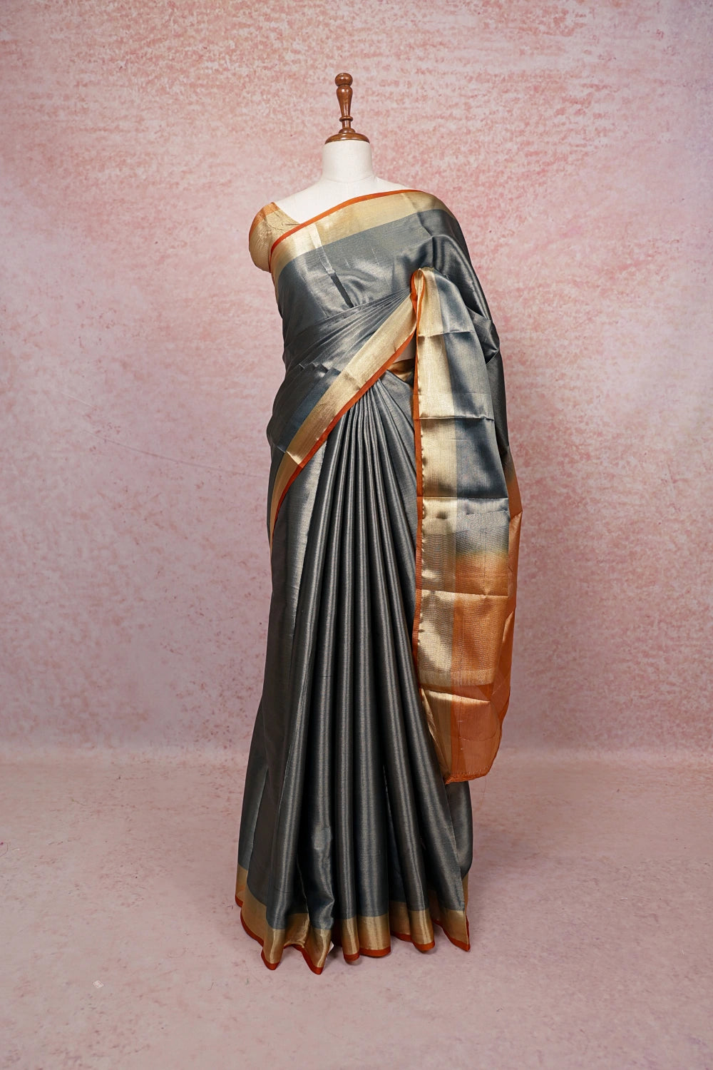 Blue Semi Tissue Saree