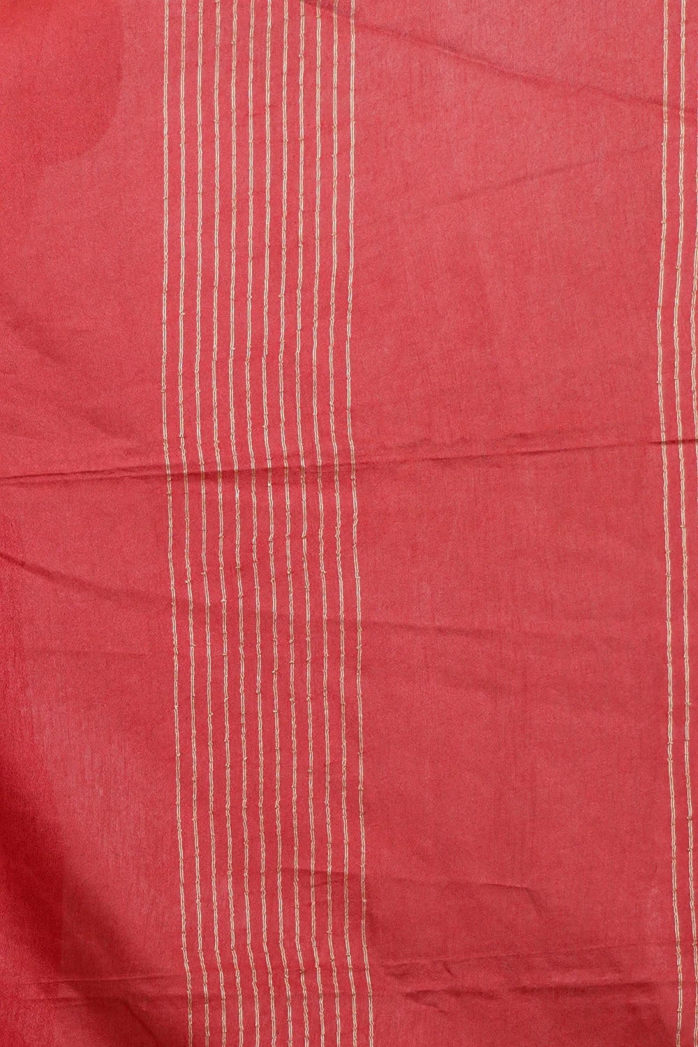 Red Semi Tussar Saree