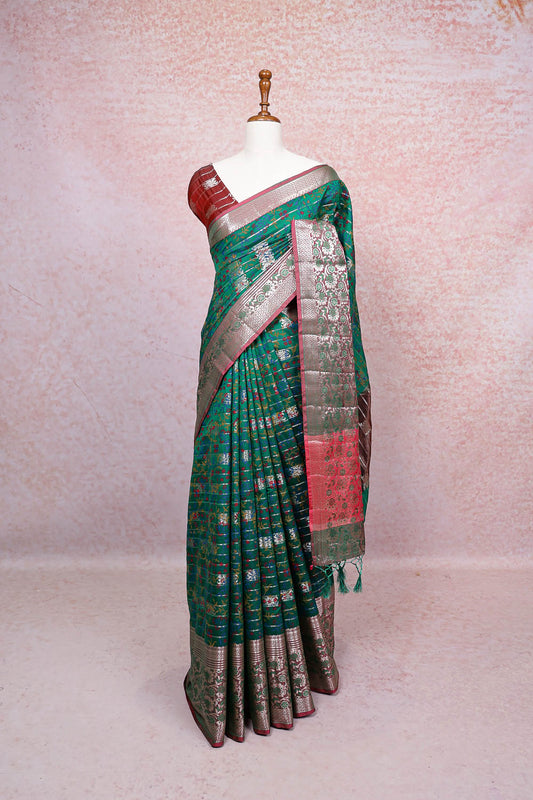 Green Semi Silk Saree