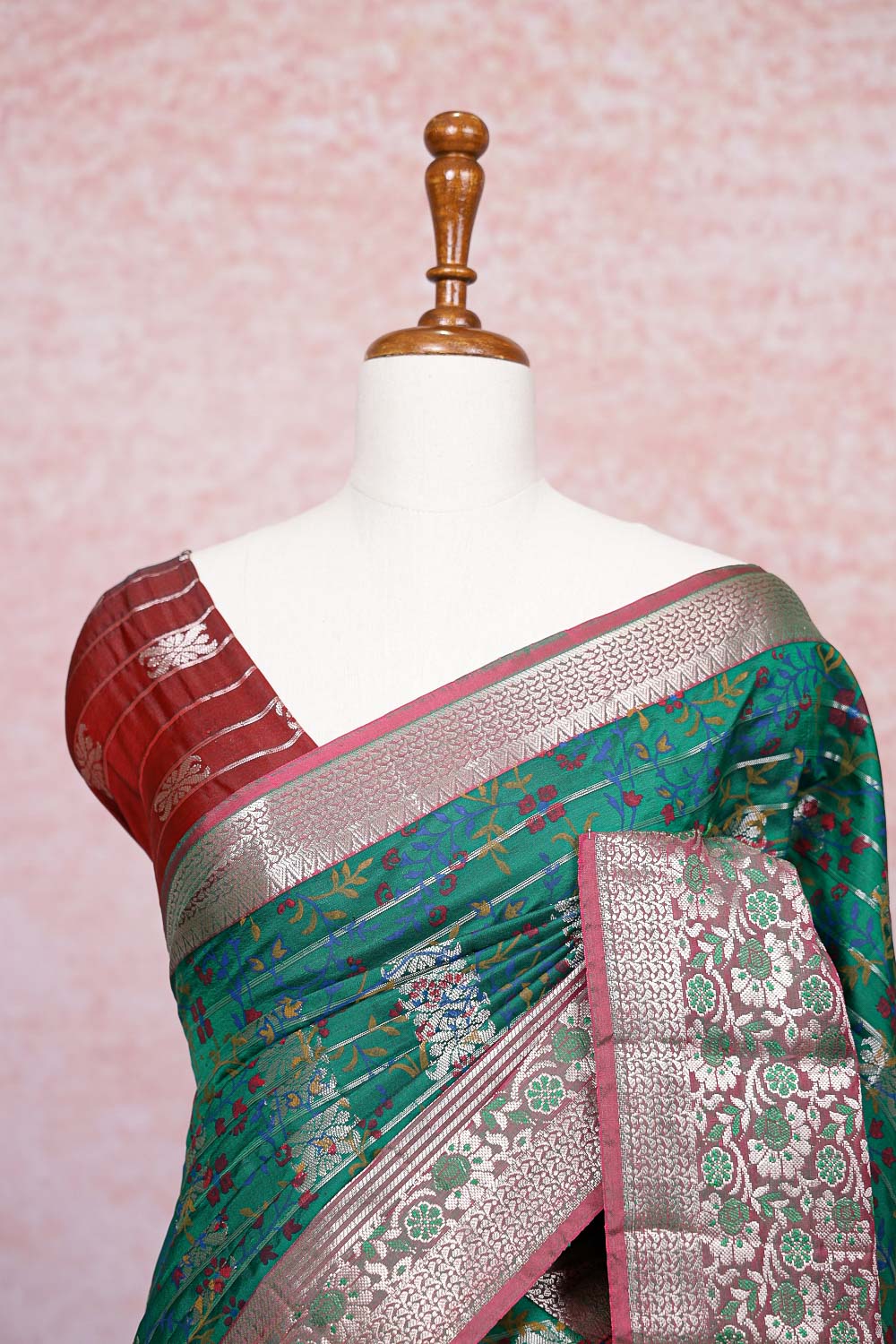 Green Semi Silk Saree