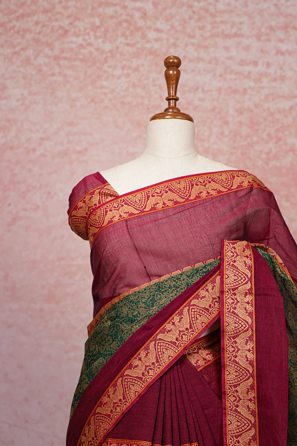 Green Cotton Saree