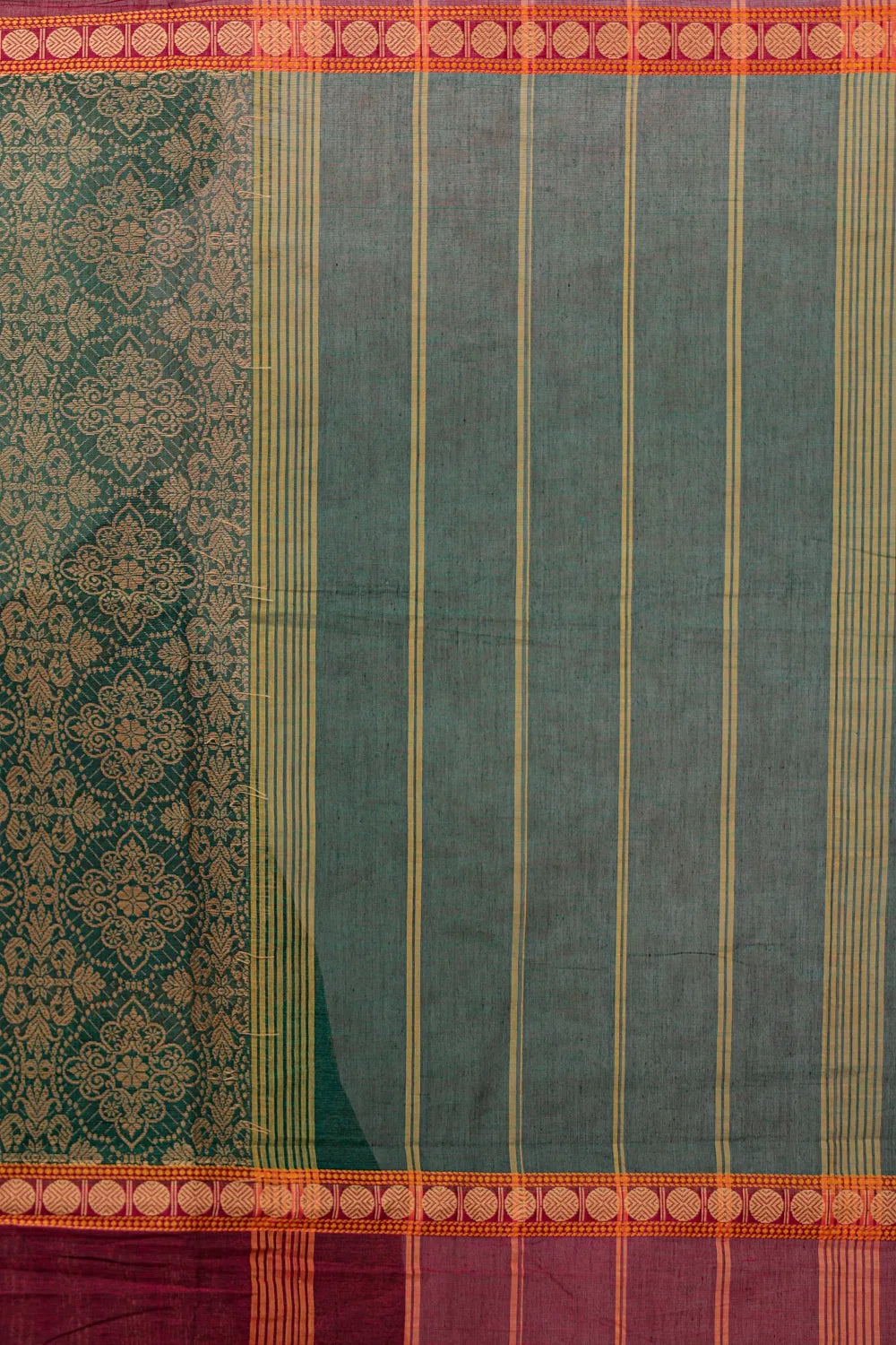 Green Cotton Saree