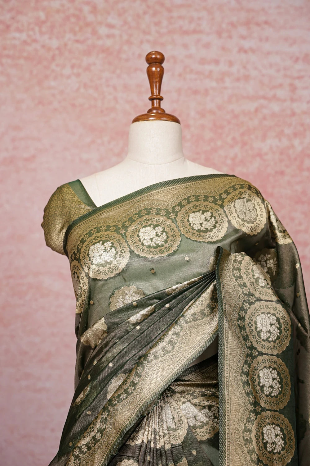 Green Semi Tissue Saree