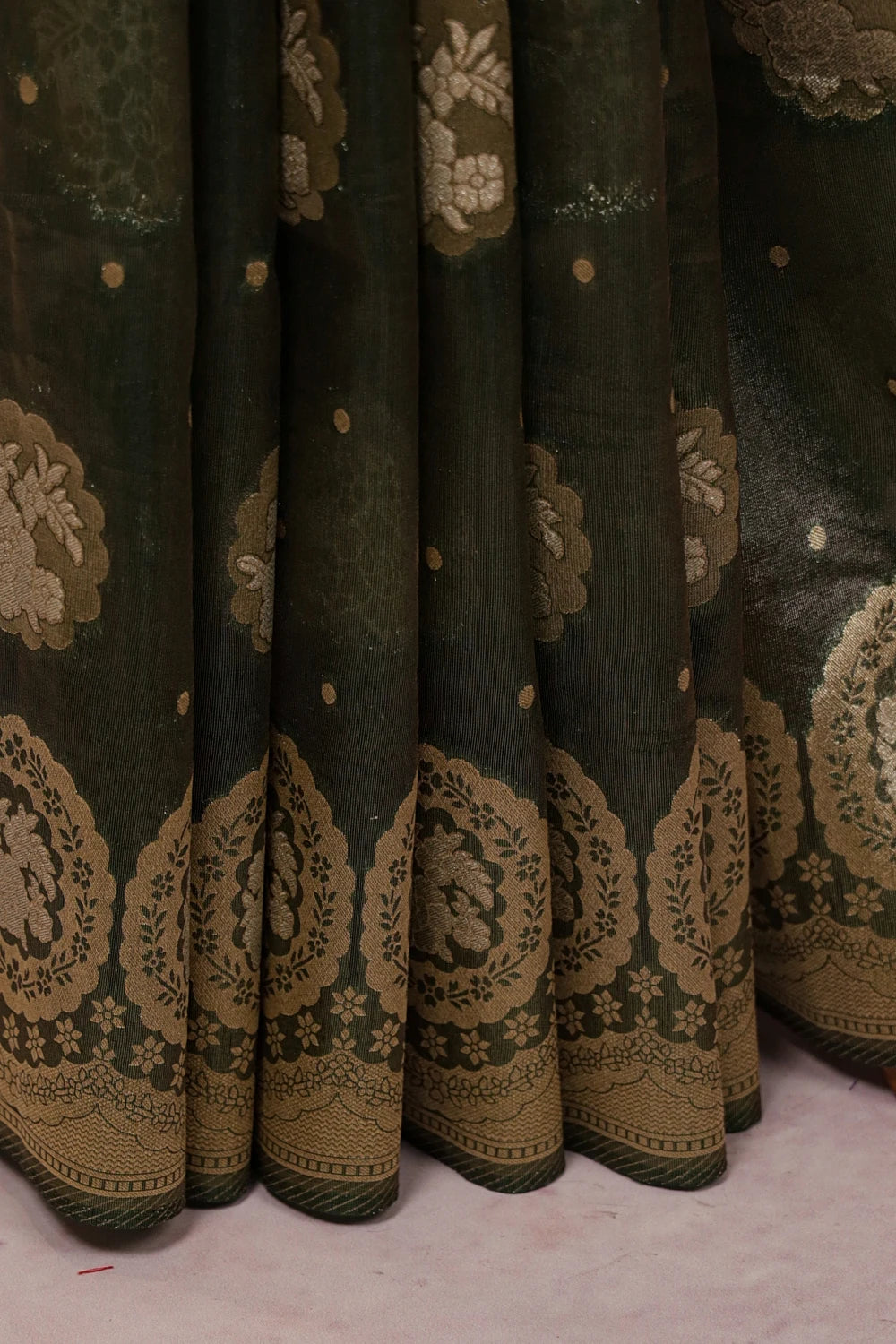 Green Semi Tissue Saree