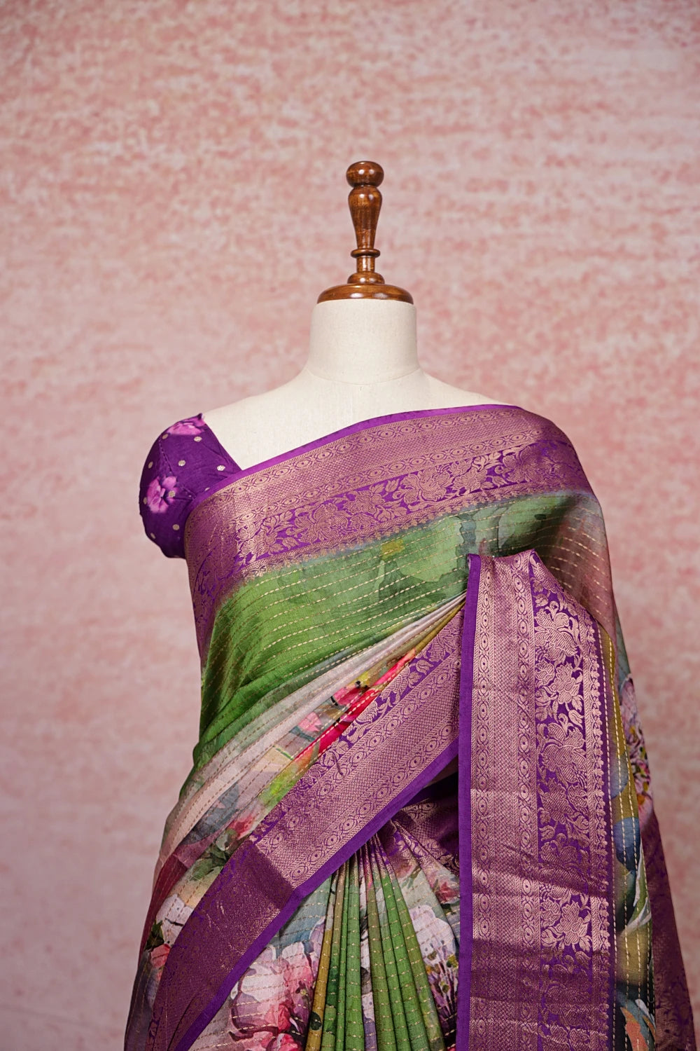 Multi Color Semi Banarasi Saree