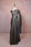 Grey Tussar Silk Saree