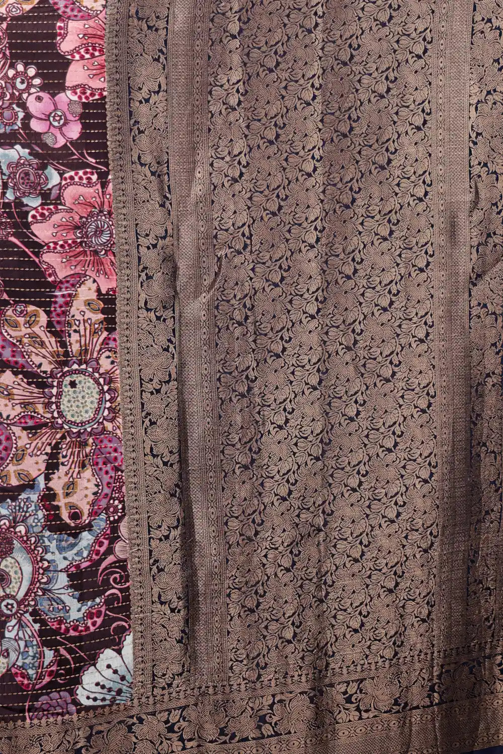 Coffee Brown Semi Tussar Saree